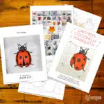 Papercraft de mariquita en origami 3D