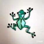 Papercraft grenouille murale grimpante en origami 3D