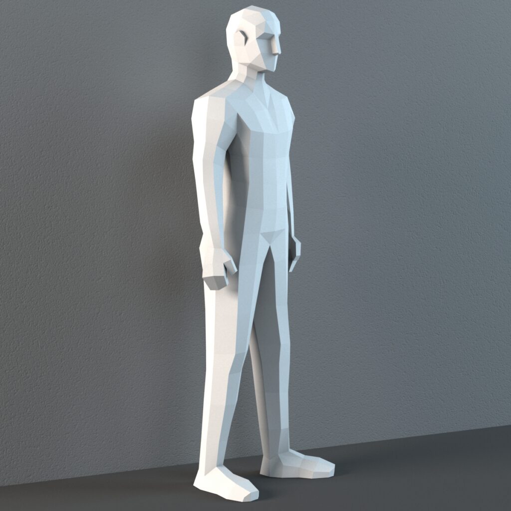 Man mannequin papercraft PDF SVG