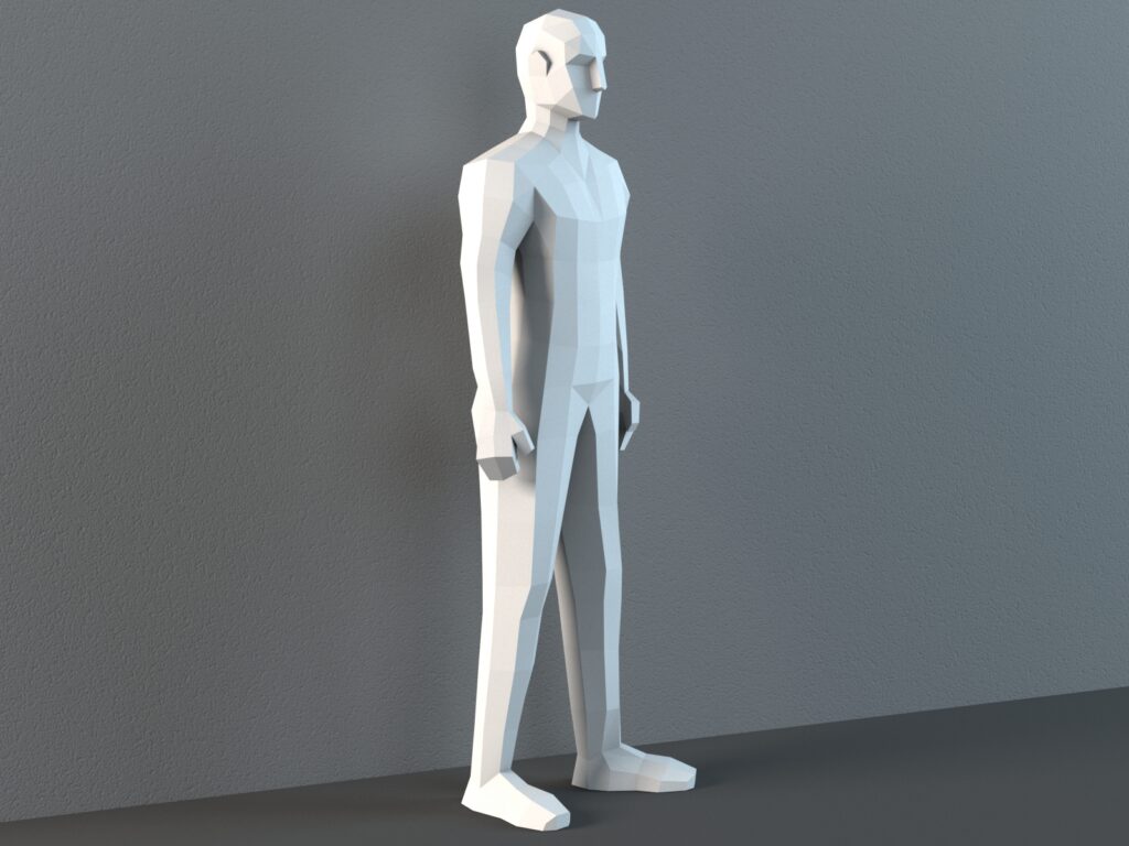 Man mannequin papercraft PDF SVG