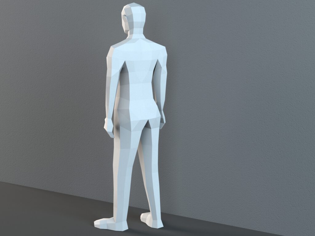 Man mannequin papercraft PDF SVG