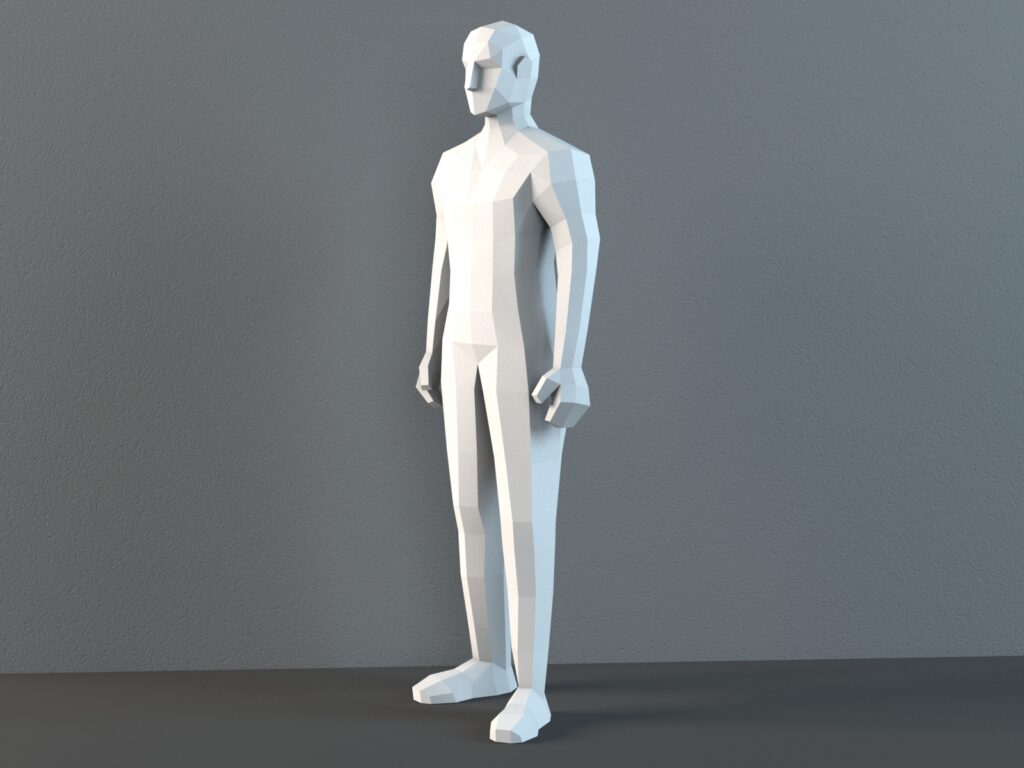 Man mannequin papercraft PDF SVG