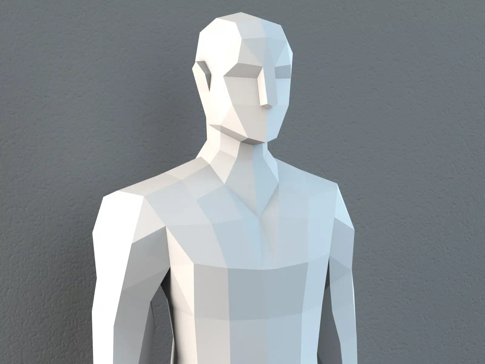 Man mannequin papercraft PDF SVG, back view