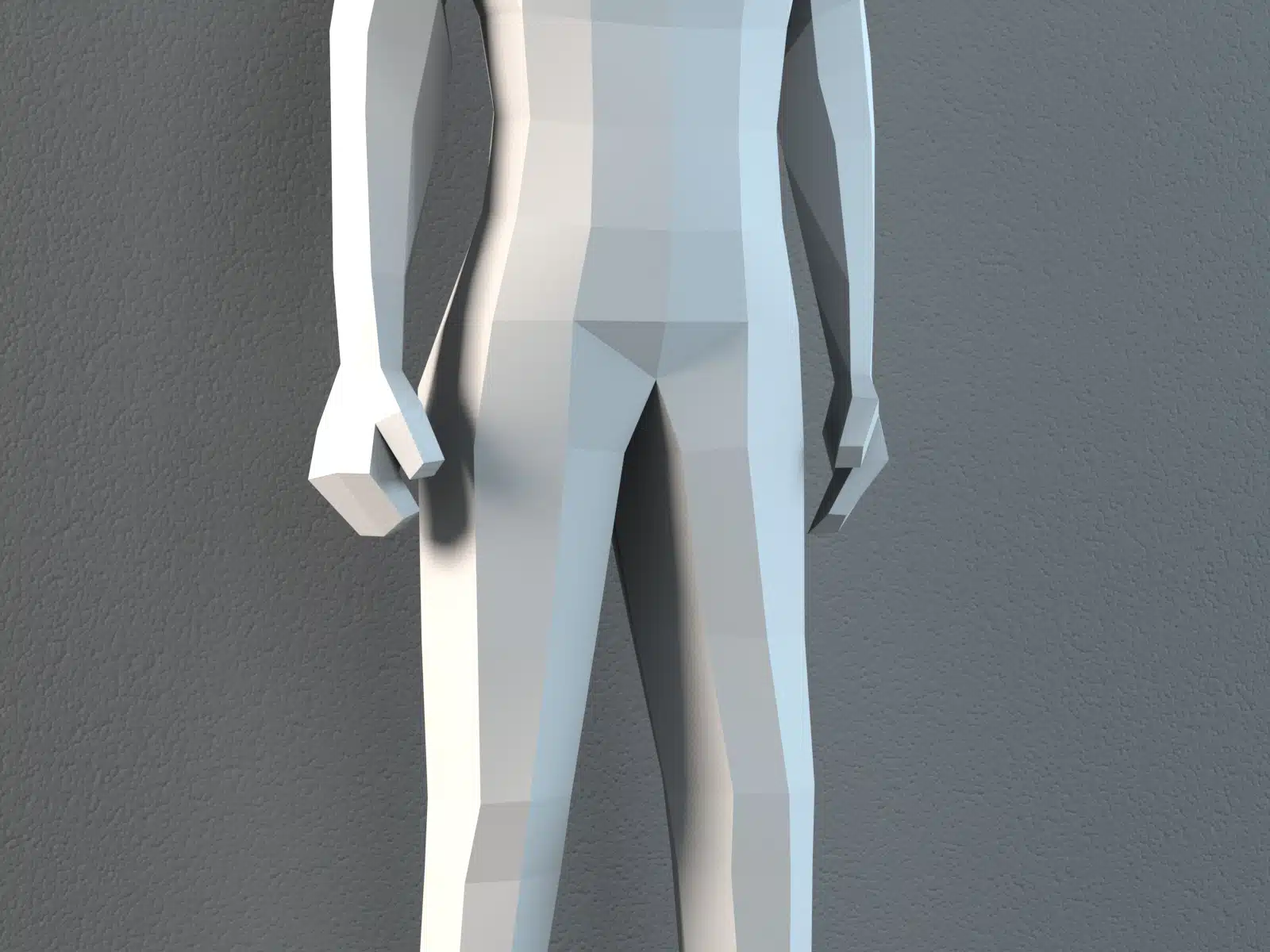 Man mannequin papercraft PDF SVG, side view