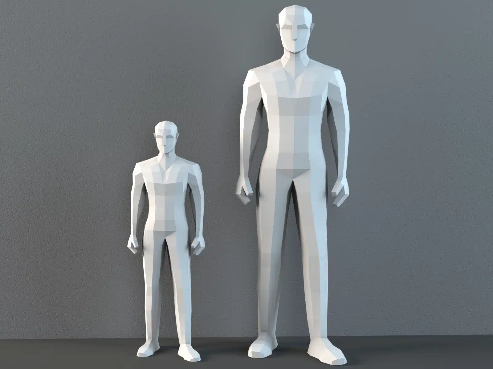 Man mannequin papercraft PDF SVG, assembled