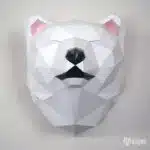 Papercraft Bear Head Wall Decoration in Origami
