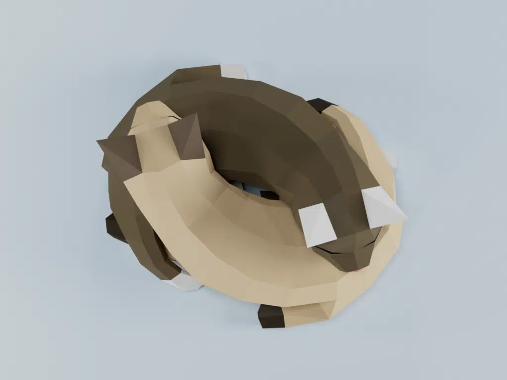 2 Cats papercraft PDF SVG, vue 2