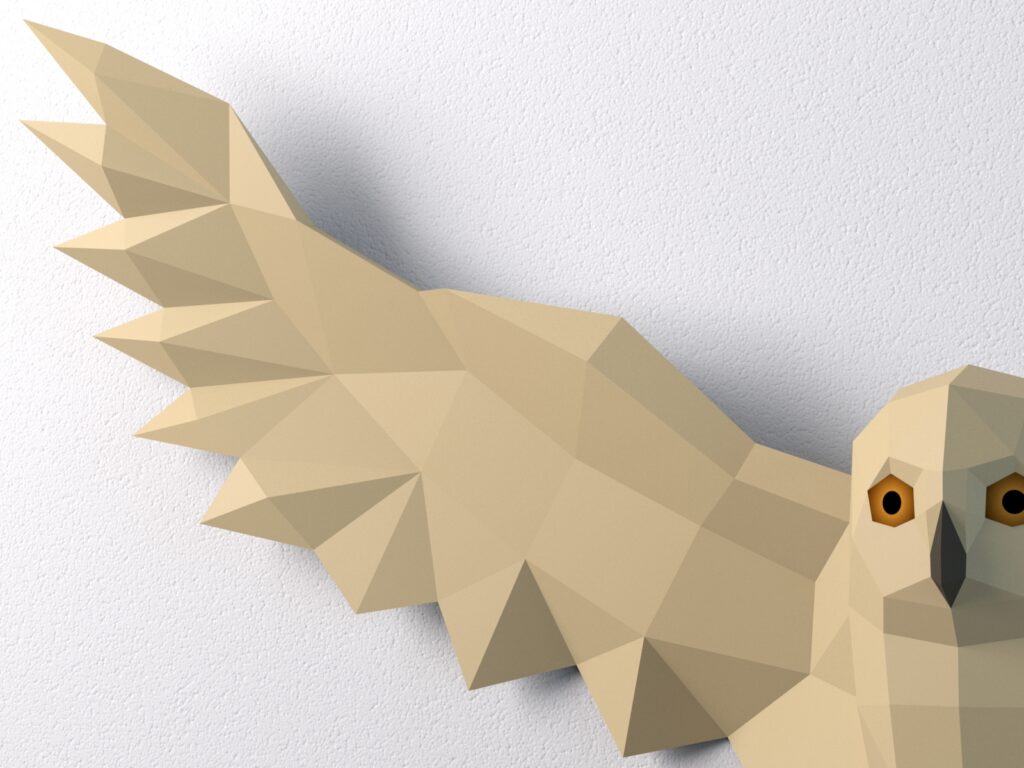 Owl papercraft PDF SVG