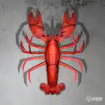 Papercraft Lobster in Origami 3D