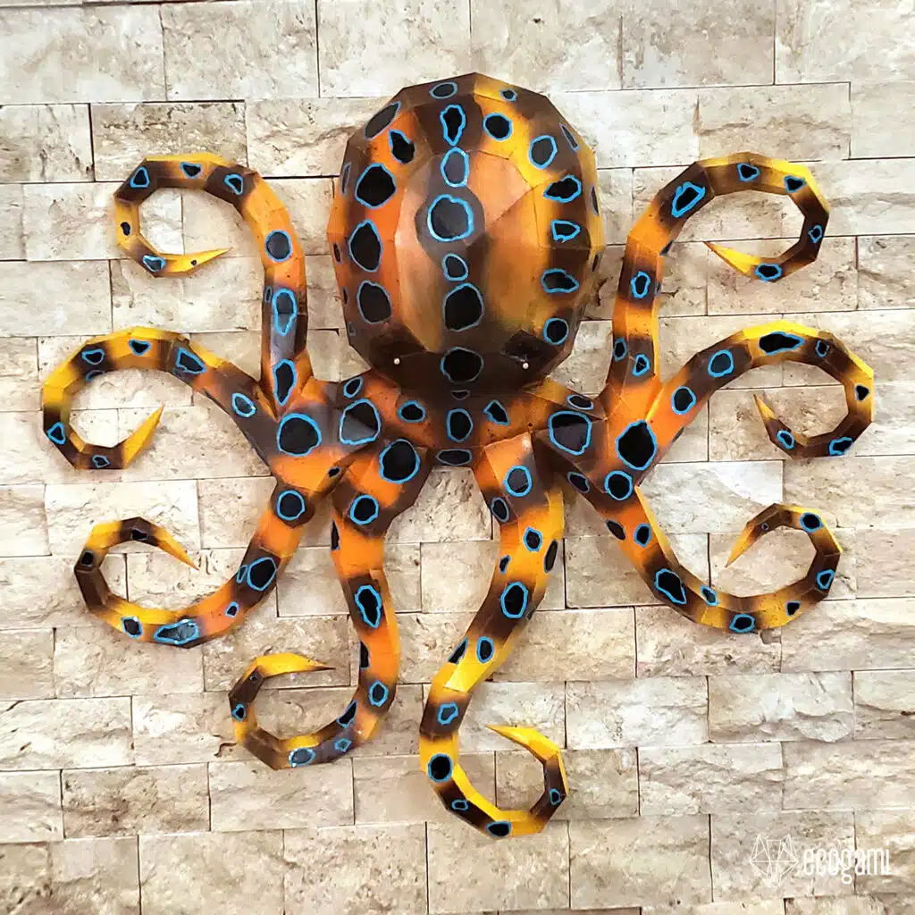 Papercraft Octopus in Origami 3D