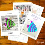 Papercraft pesce tropicale da parete in origami 3D