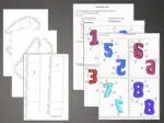 Numbers papercraft PDF SVG, vue 4
