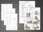 2 Cats papercraft PDF SVG, vue 4