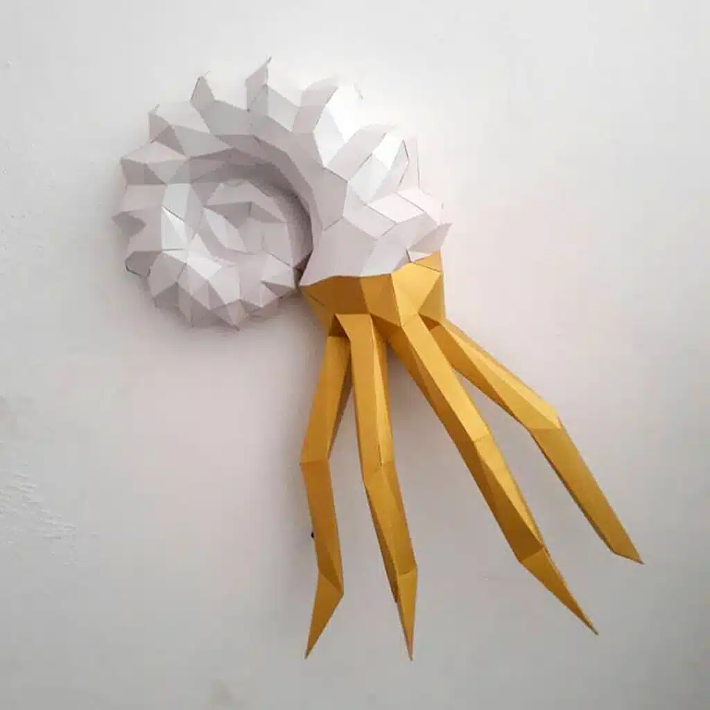 Papercraft Ammonit in origami 3D