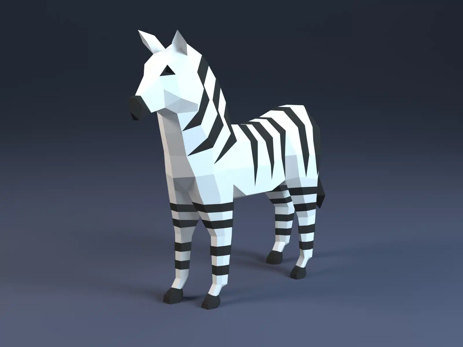 Zebra papercraft PDF SVG, 3D model