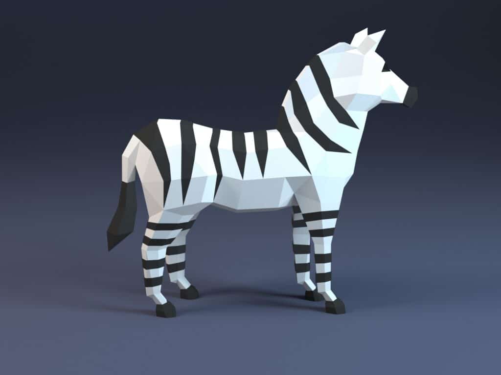 Zebra papercraft PDF SVG