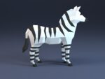 Zebra papercraft PDF SVG