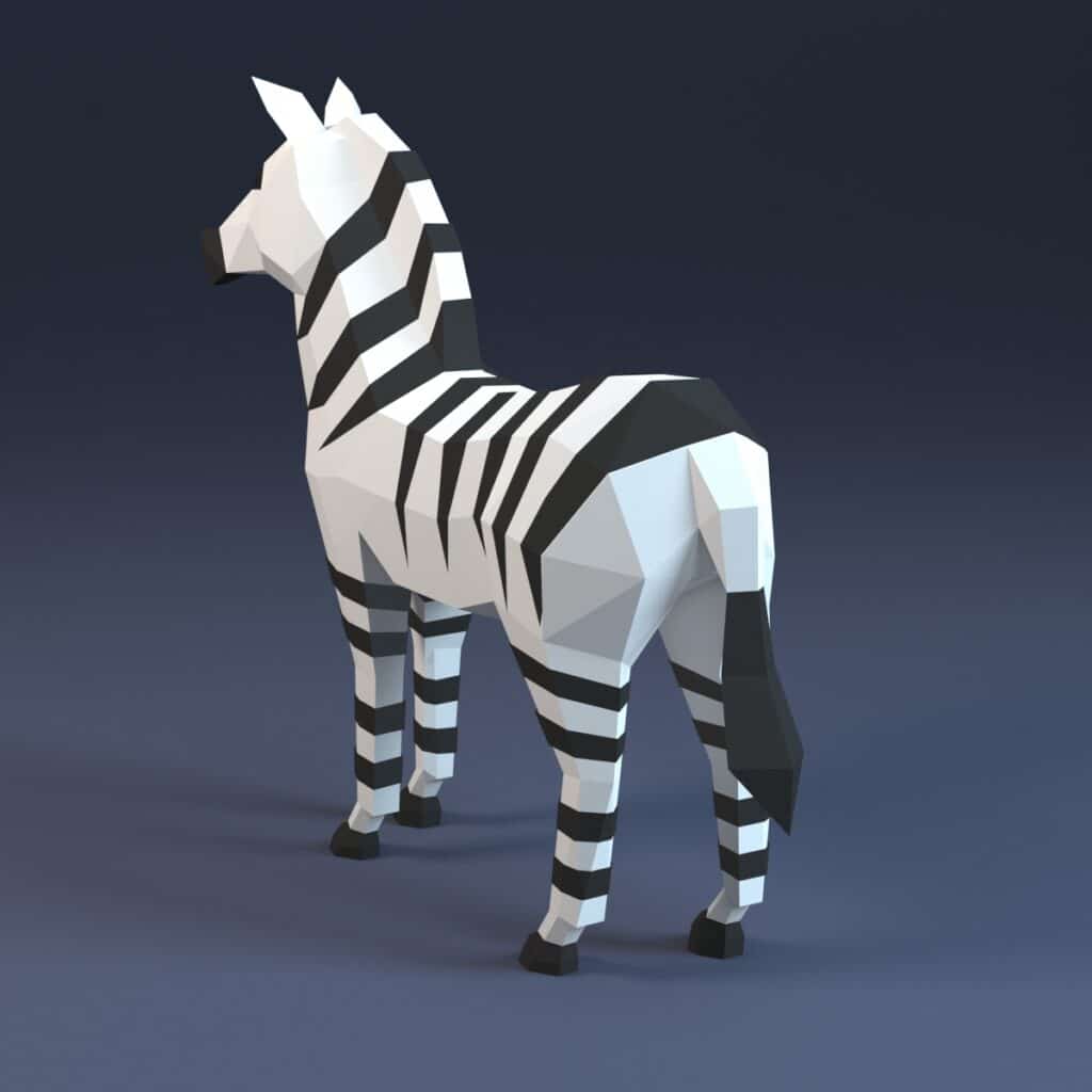 Zebra papercraft PDF SVG