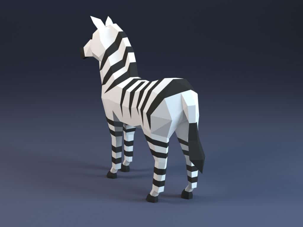 Zebra papercraft PDF SVG
