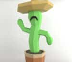 Cactus papercraft PDF Template