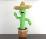 Kaktus papercraft PDF Vorlage
