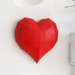 Heart wall decor papercraft PDF SVG