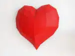 Heart wall decor papercraft PDF SVG, vue 3