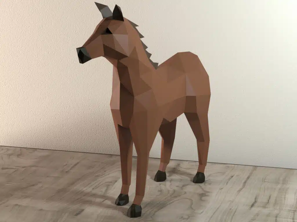 Horse papercraft PDF SVG, vue 2
