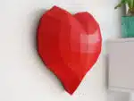 Heart wall decor papercraft PDF SVG, vue 2