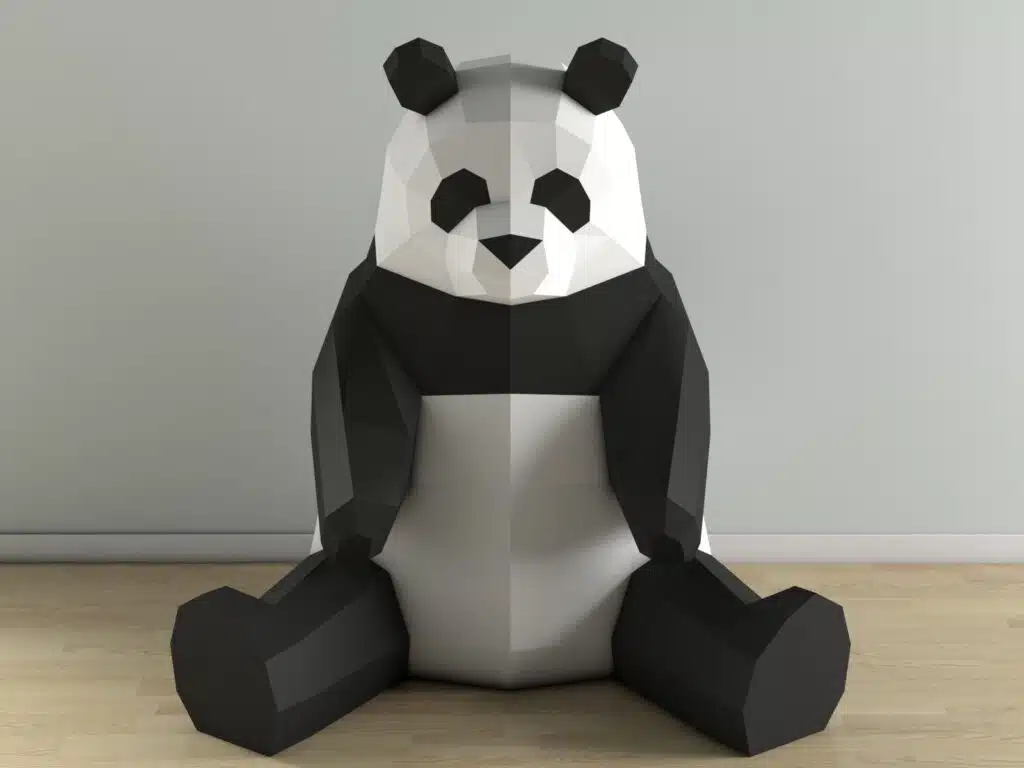Panda papercraft PDF SVG, vue 2