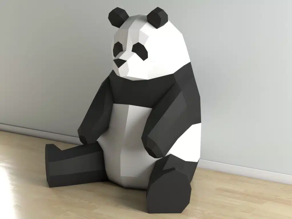 Panda papercraft PDF SVG, vue 3