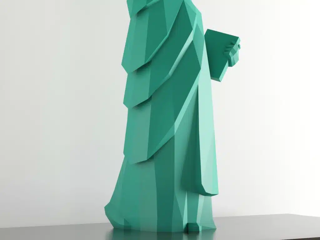 Statue of Liberty papercraft PDF SVG, vue 2