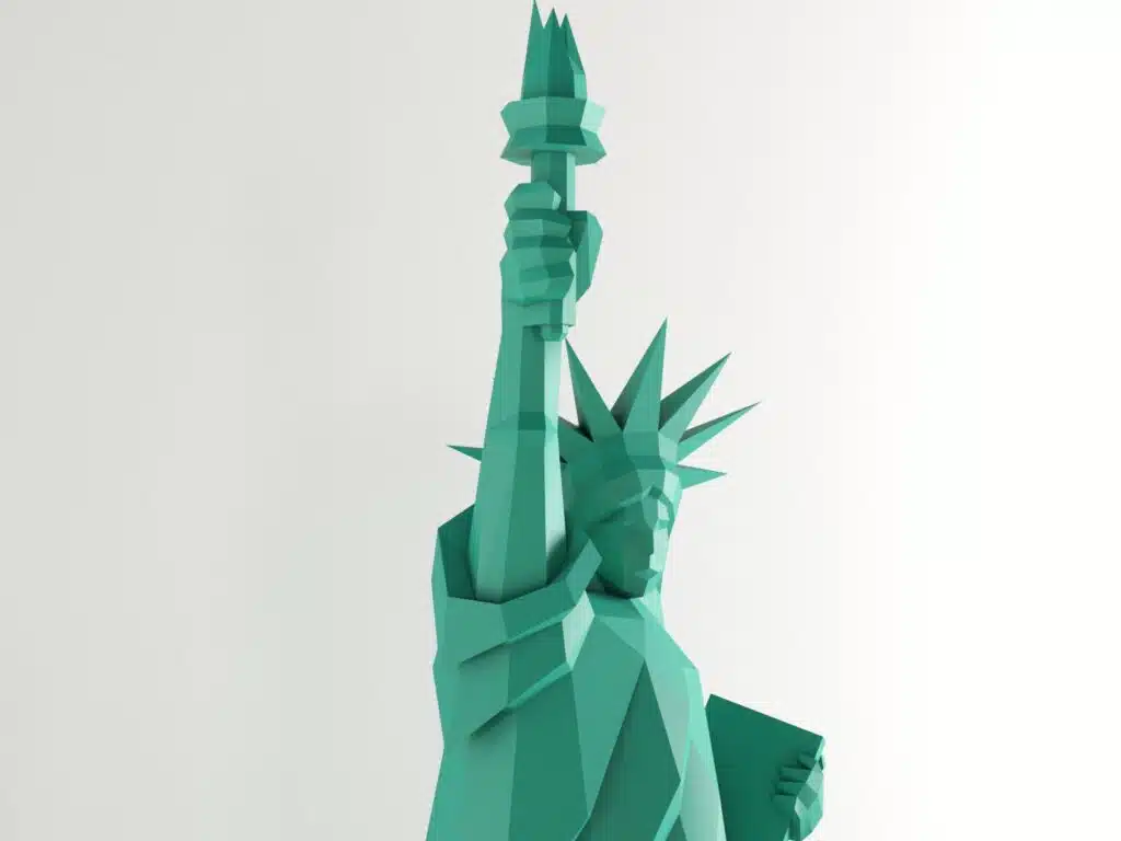 Statue of Liberty papercraft PDF SVG, vue 3