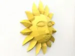 Decoración de pared Sol papercraft DIY plantilla PDF SVG