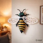 Papercraft d'abeille en origami 3D