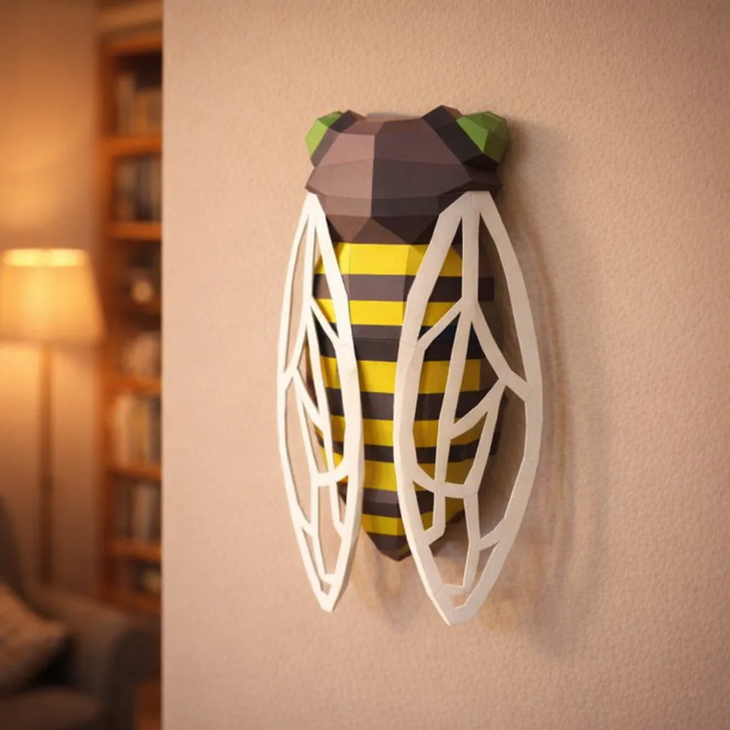 Papercraft Zikade als 3D-Origami