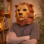 Máscara de león papercraft