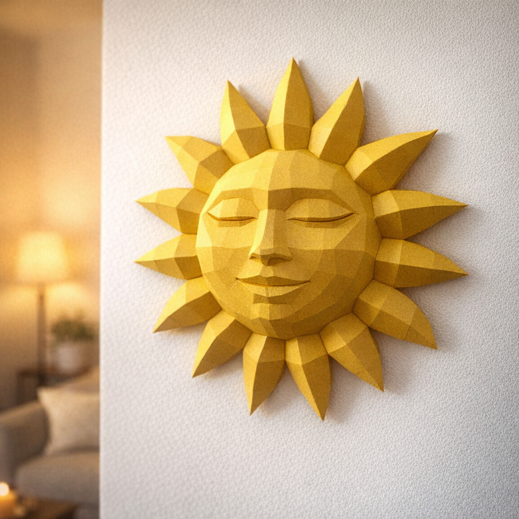 Instrument guitare murale en papercraft 3D