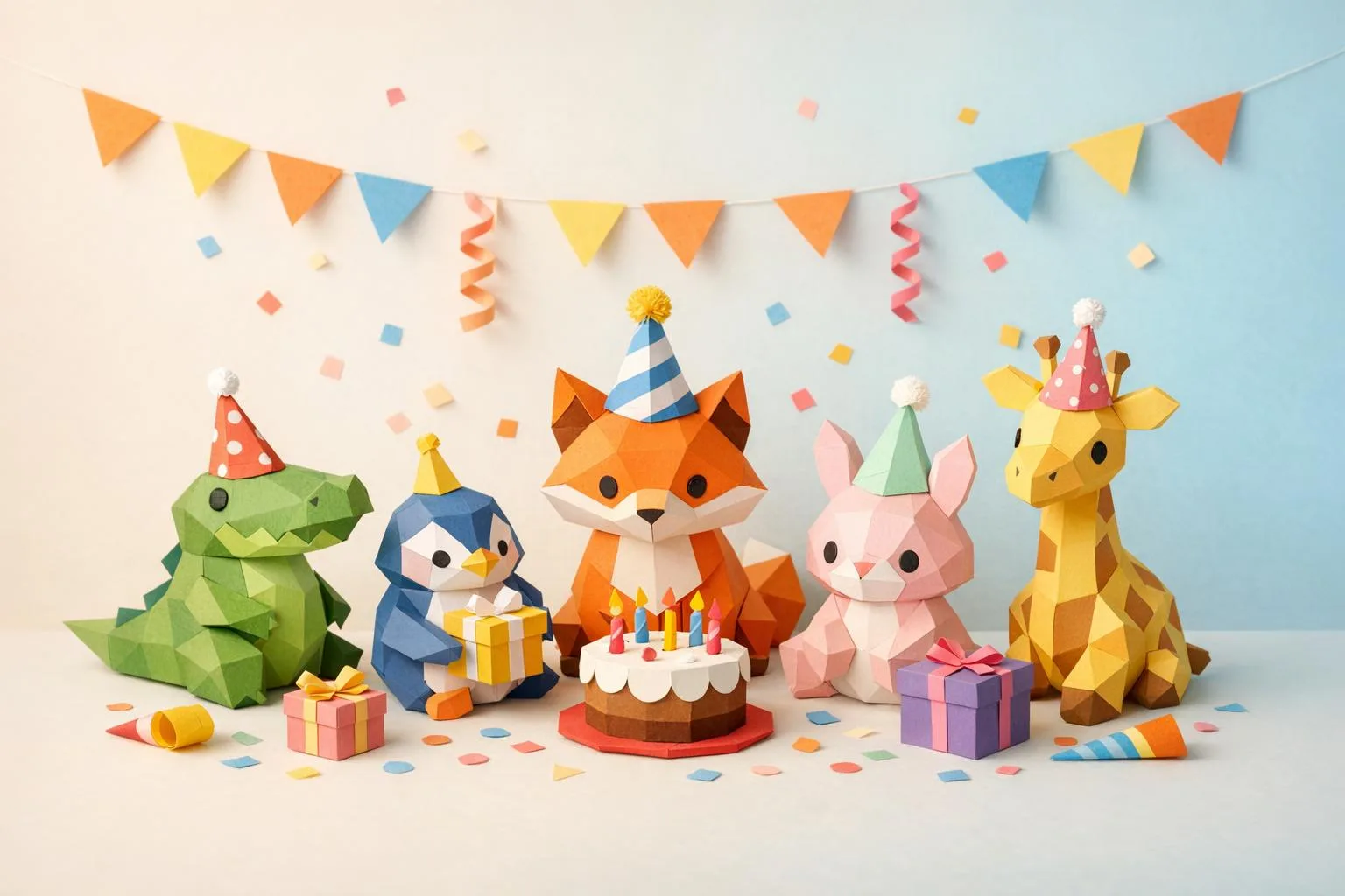 Activité anniversaire enfant : atelier papercraft à la maison