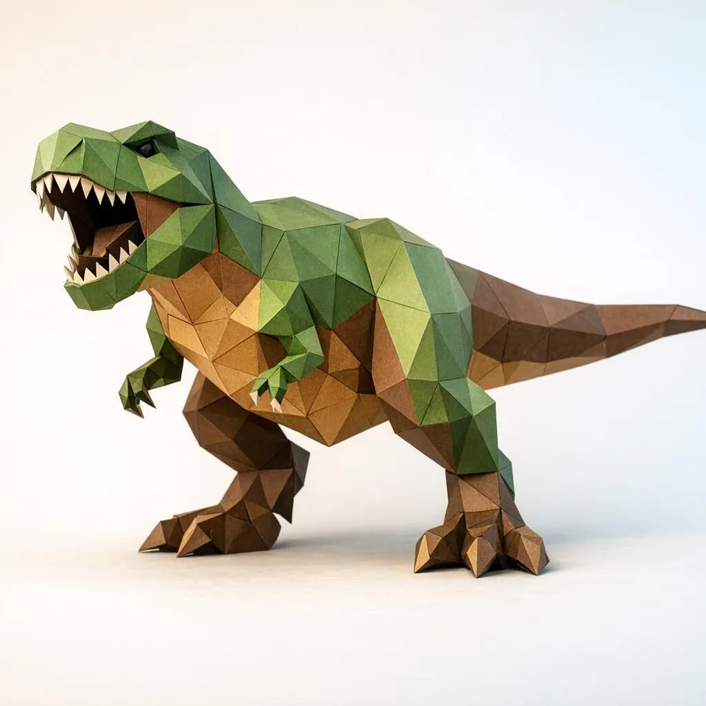 Papercraft dinosaure : le guide ultime + 12 modèles à assembler
