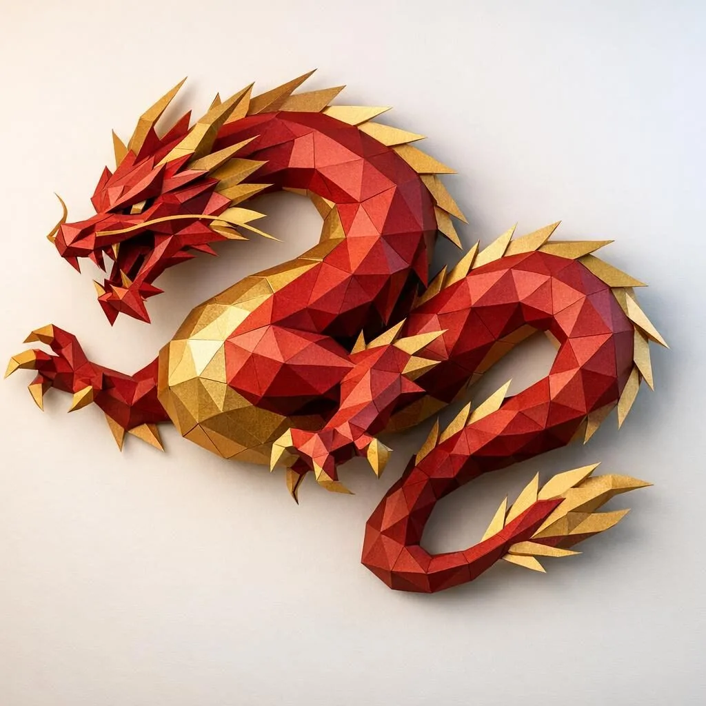 Papercraft dragon : 10 modèles du débutant à l’expert