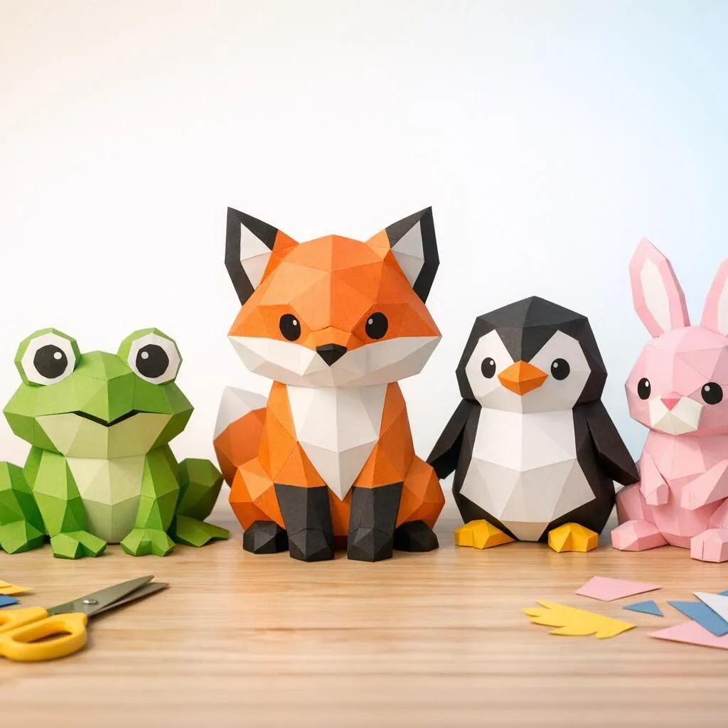 Papercraft pour enfants : kits adaptés par âge (5-8 ans, 9-12 ans, 13+)