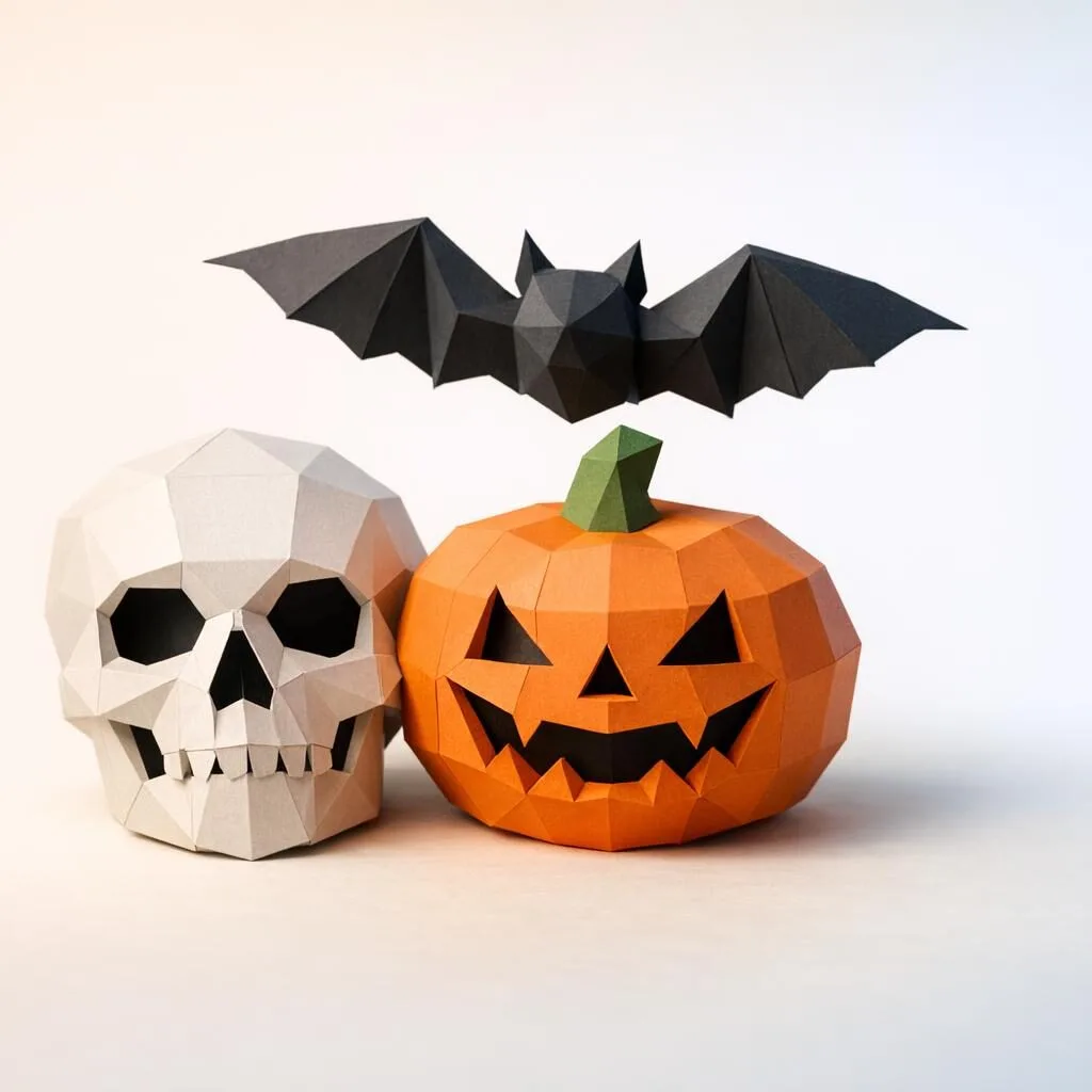 Papercraft Halloween : 15 modèles 3D pour décorer et se déguiser