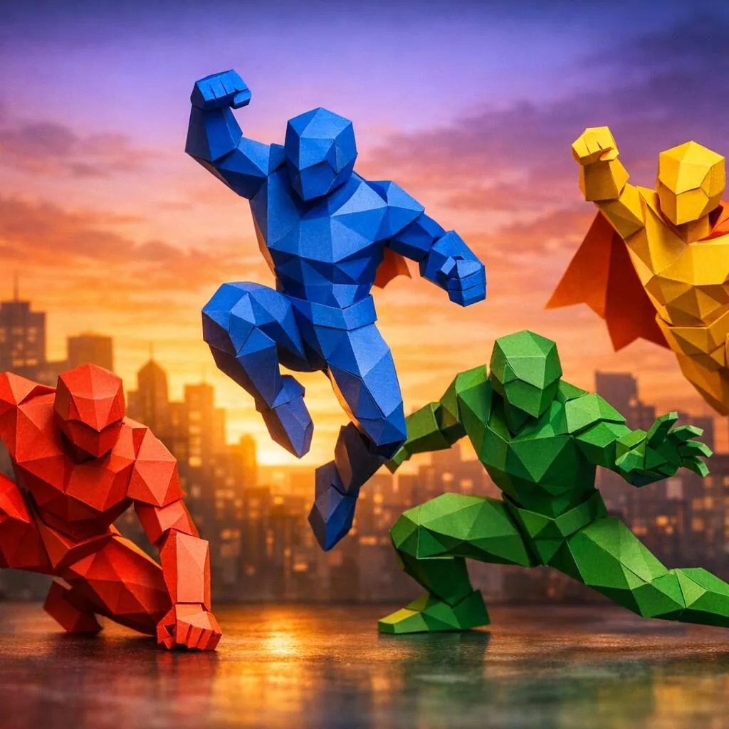 Papercraft Marvel & super-héros : 12 modèles en papier 3D