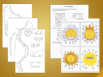 Sun wall decor papercraft DIY PDF Template SVG
