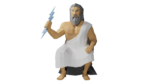 Zeus papercraft Statue 3D PDF Vorlage SVG DXF