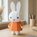 Miffy papercraft 3D - modèle PDF DIY