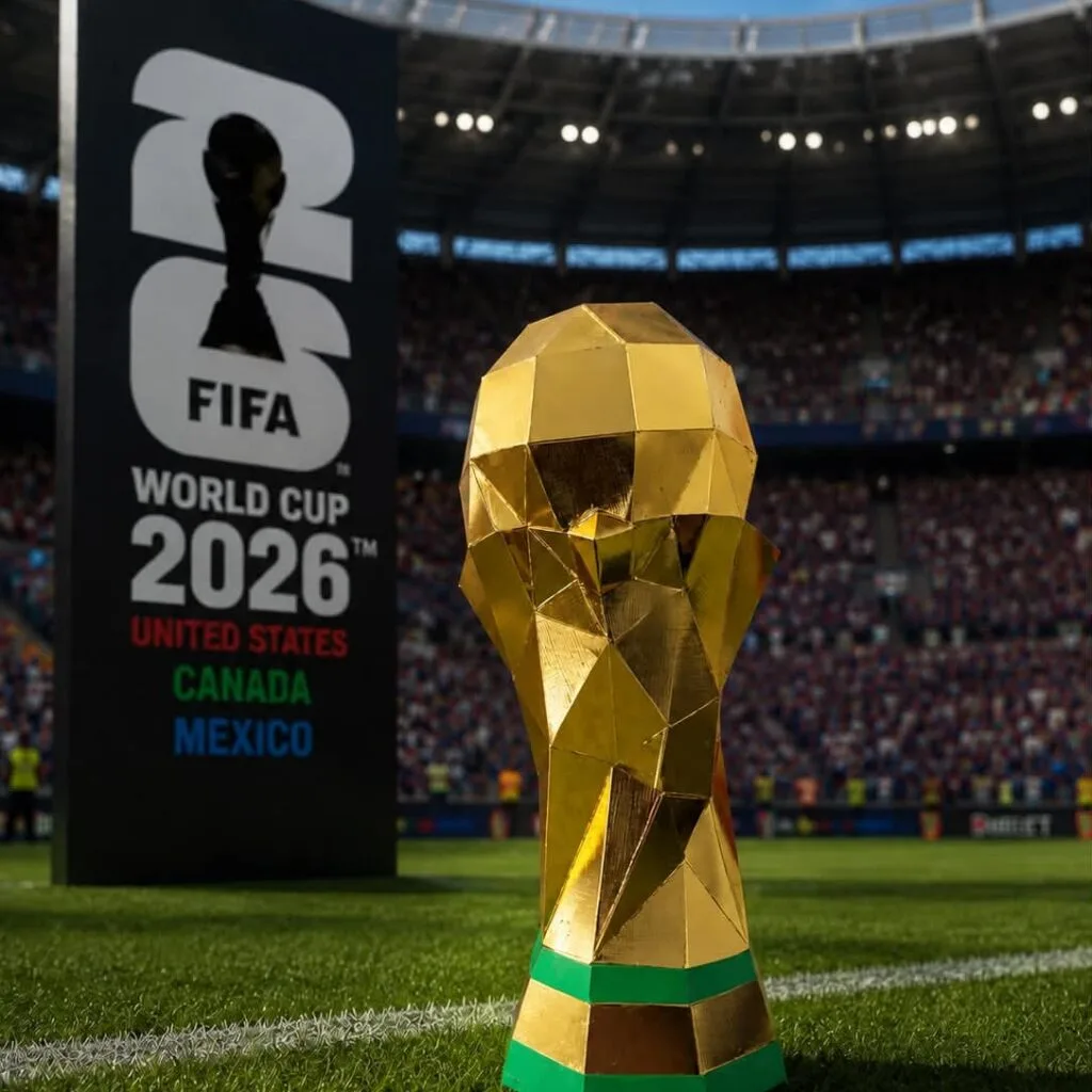 Goldene Fußballtrophäe aus 3D-Papercraft