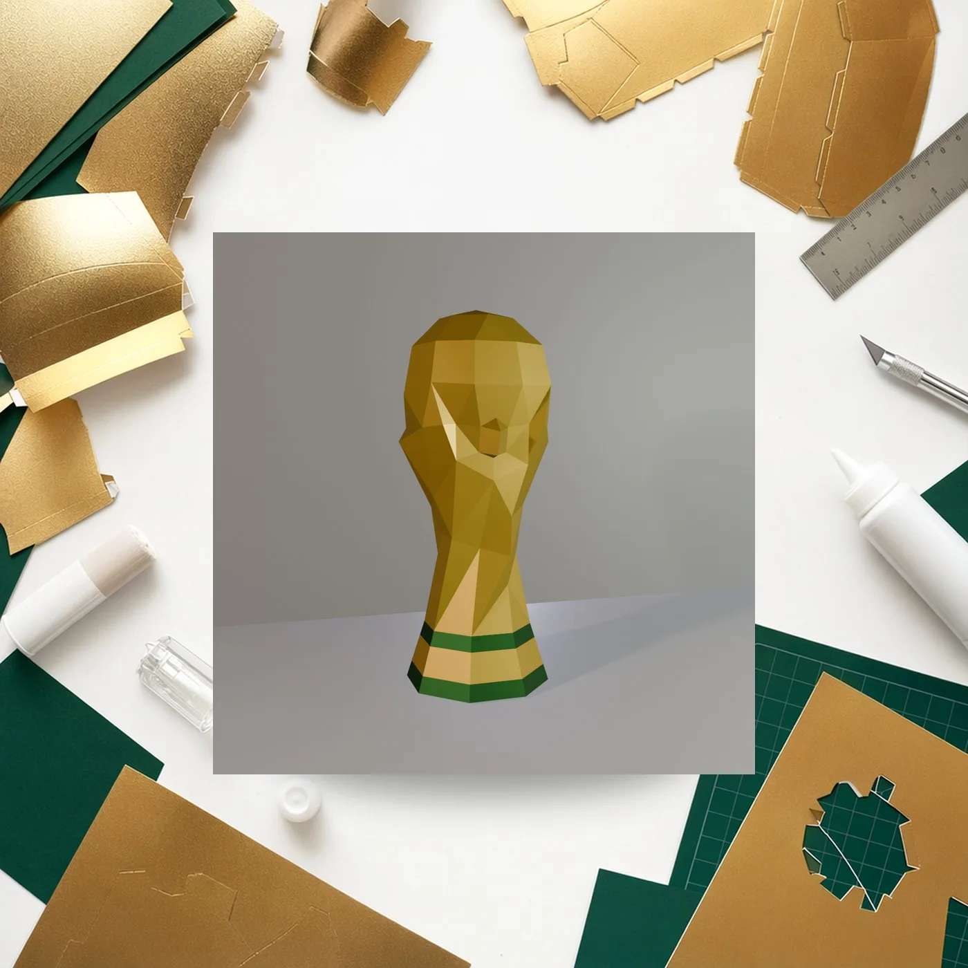 trophy-gpt-image2-craft-workspace - photo de présentation papercraft 3D