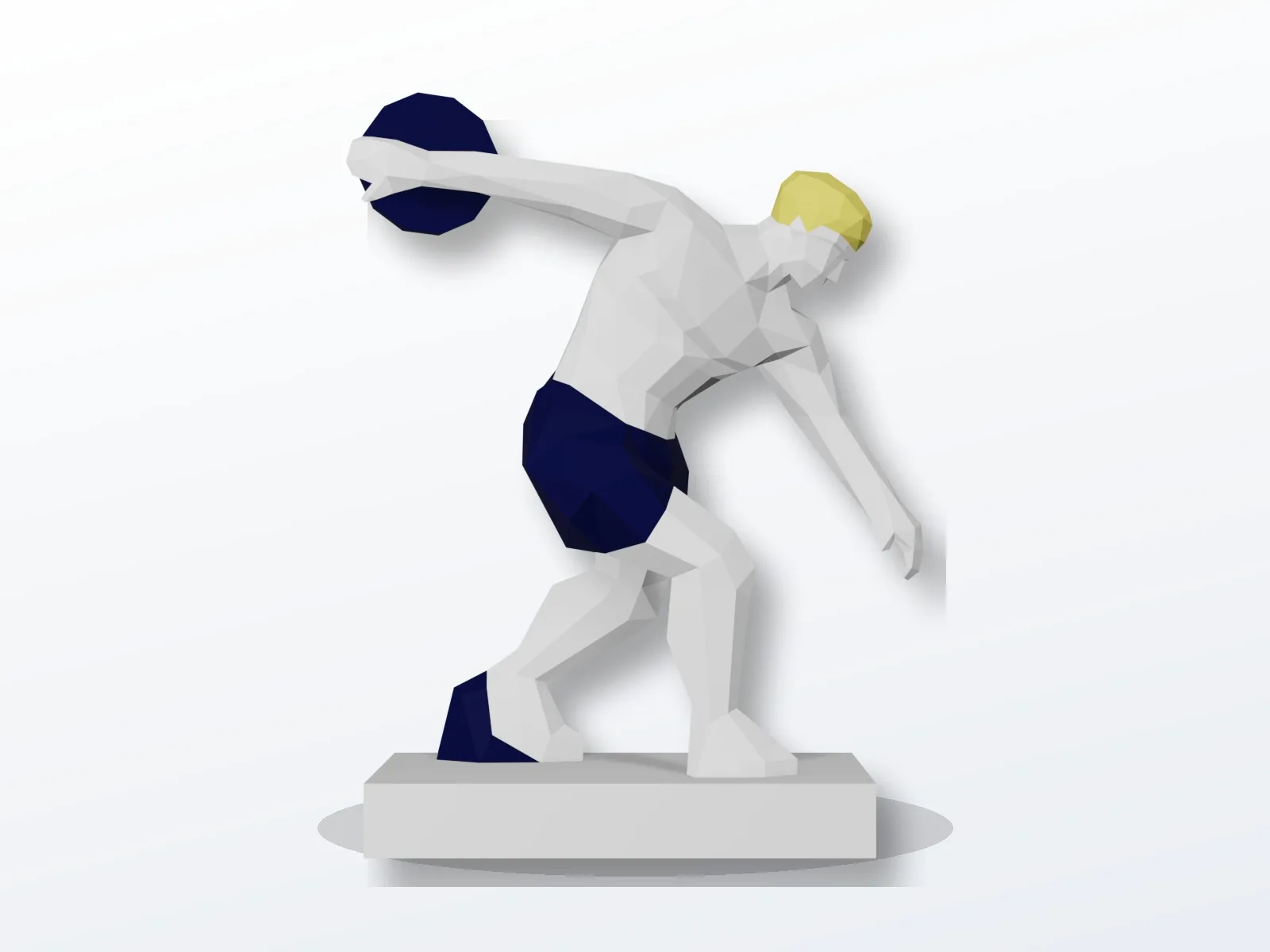 Discobole papercraft 3D